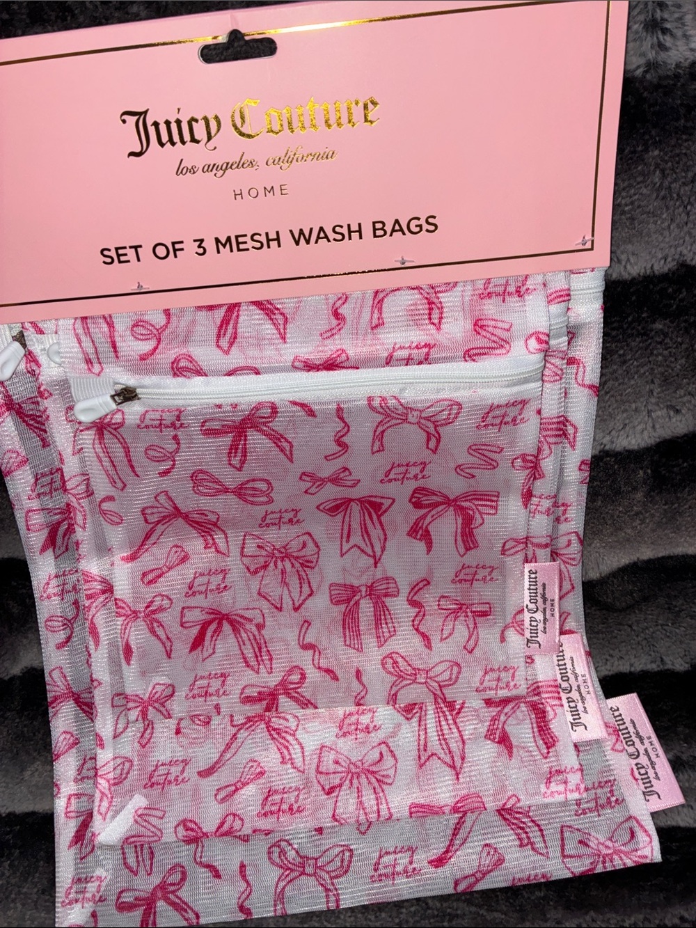 (1) Juicy Couture 3 pk mesh bags - Picture 3 of 3